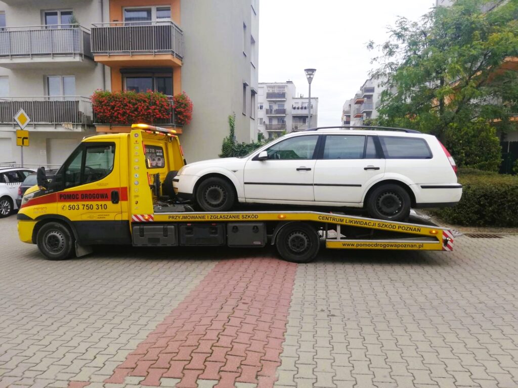 Białe kombi na lawecie